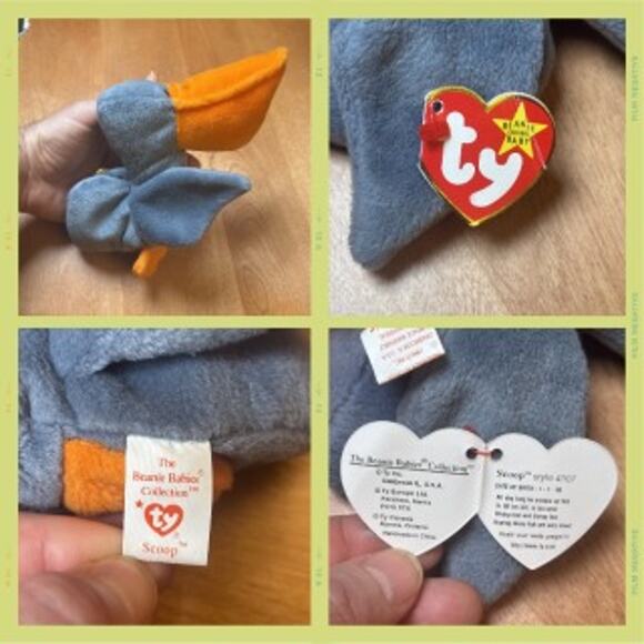 Vintage TY Bird Lot 1990s Pinky (95) Scoopy (96) Wise (97) Jabber (97) MWMT - Picture 9 of 13